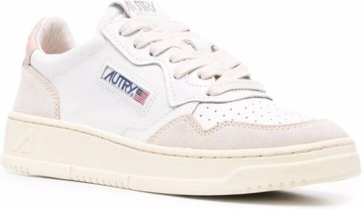 Autry Medalist Low Leren Suède Sneakers White Dames