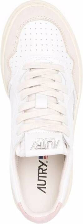 Autry Medalist Low Leren Suède Sneakers White Dames