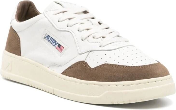 Autry Medalist Low Leren Suède Sneakers White Heren