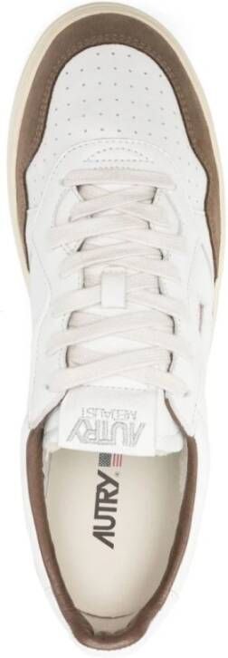 Autry Medalist Low Leren Suède Sneakers White Heren