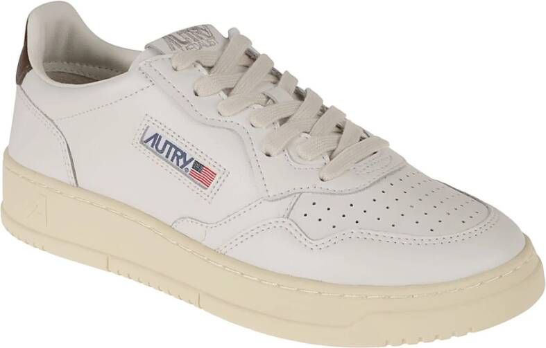 Autry Medalist Low Man Leren Sneakers Beige Heren