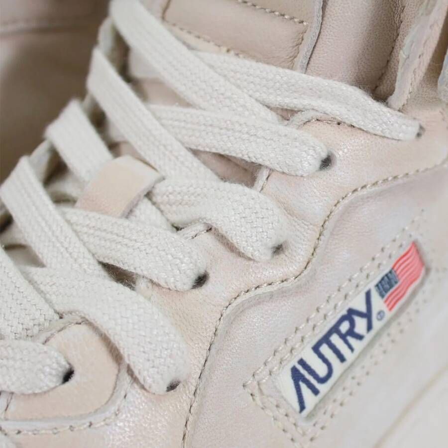 Autry Medalist Mid Sneakers Off White Leer Wit Heren