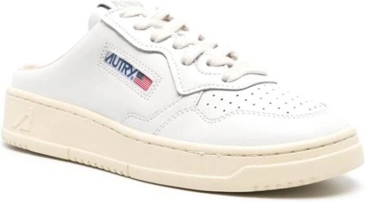 Autry Medalist Sabot Leren Sneakers White Dames