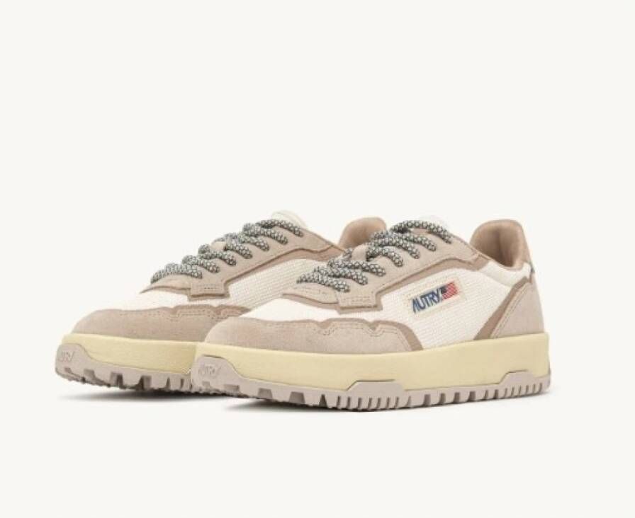 Autry Mesh en Suède Sneakers Beige Heren