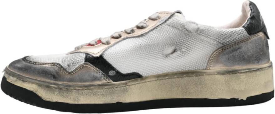 Autry Mesh Suede Lage Top Sneakers Wit Multicolor Dames