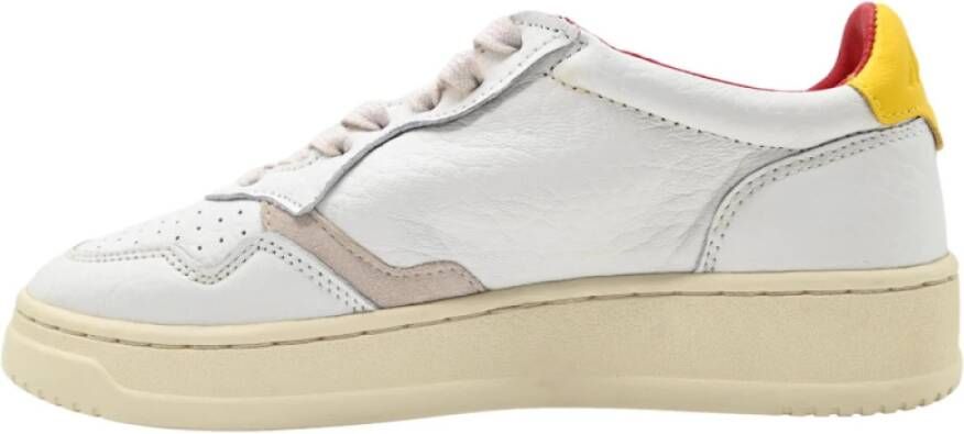 Autry Olifant Wit Geel Lage Top Sneakers White Dames