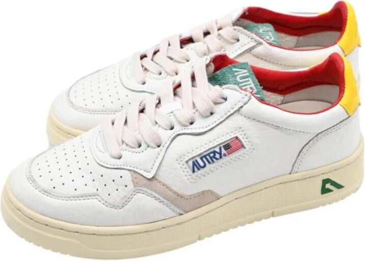 Autry Olifant Wit Geel Lage Top Sneakers White Dames