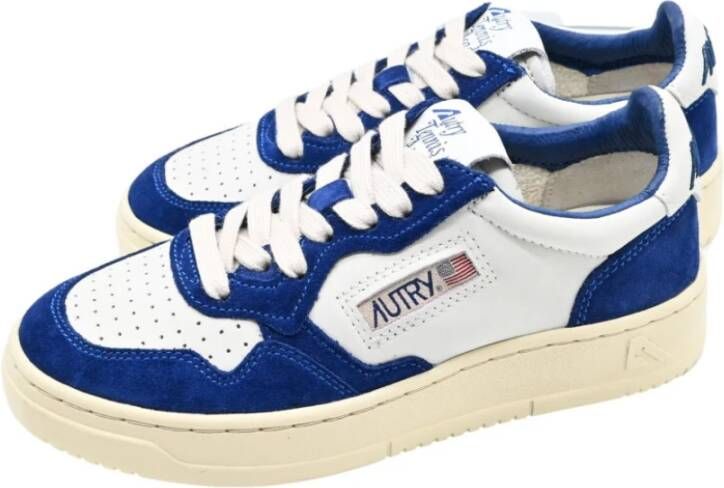 Autry Open Lage Dames Leren Sneakers Blauw Multicolor Dames