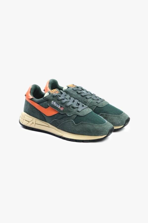 Autry Oranje Reelwind Sneaker met Leren Patch Green Heren