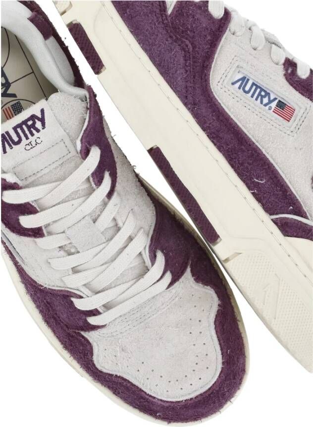 Autry Paarse Suède Sneakers Purple Heren