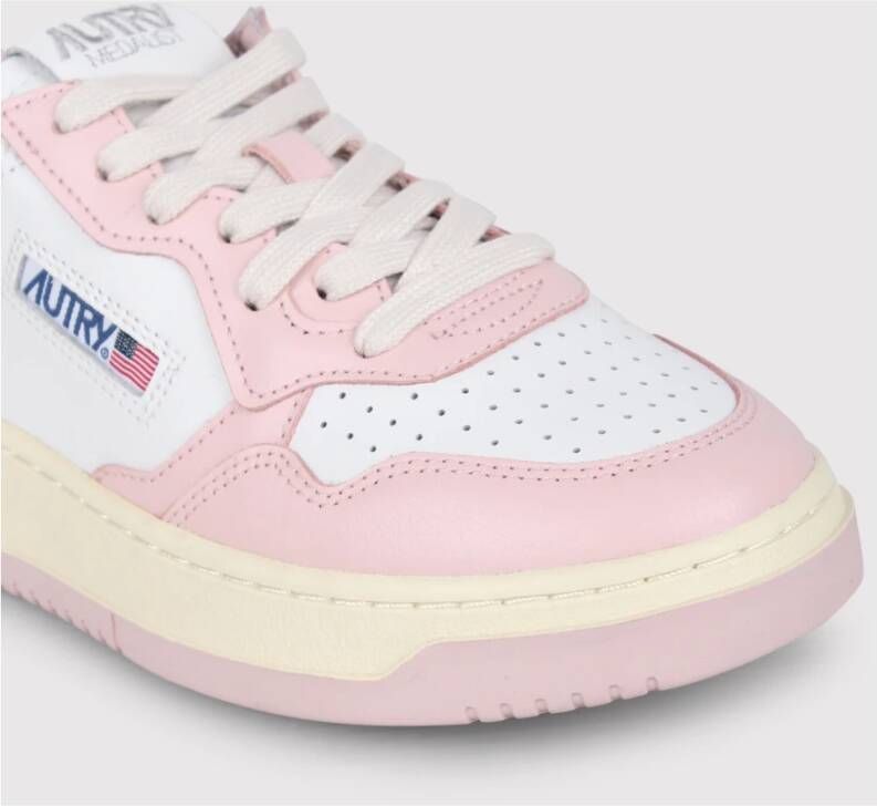 Autry Panel Sneakers met Logo Patch Pink Dames