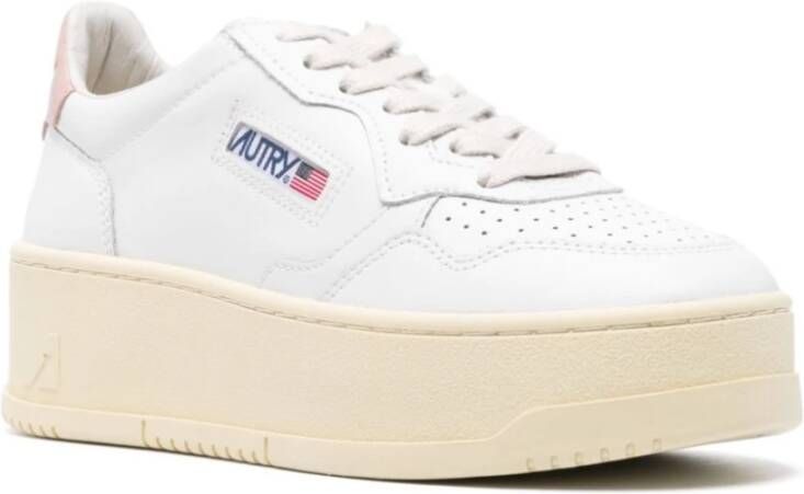 Autry Platform Sneakers in Wit White Dames