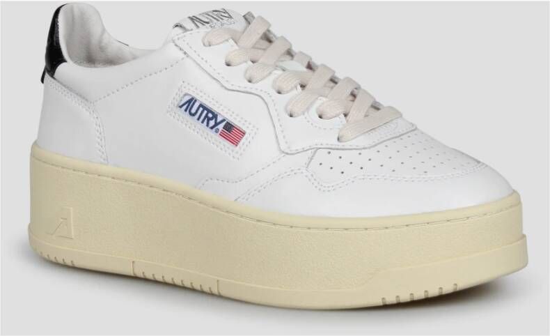 Autry Platform Sneakers met Geborduurd Label White Dames