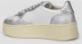 Autry Platform Sneakers met Metallic Back Patch White Dames - Thumbnail 4