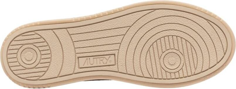 Autry Premium Leren Lage Gebreide Schoenen Brown Dames