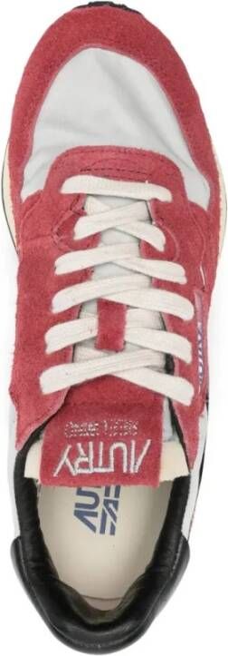 Autry Reelwind Low Nylon Suede Sneakers Red Dames