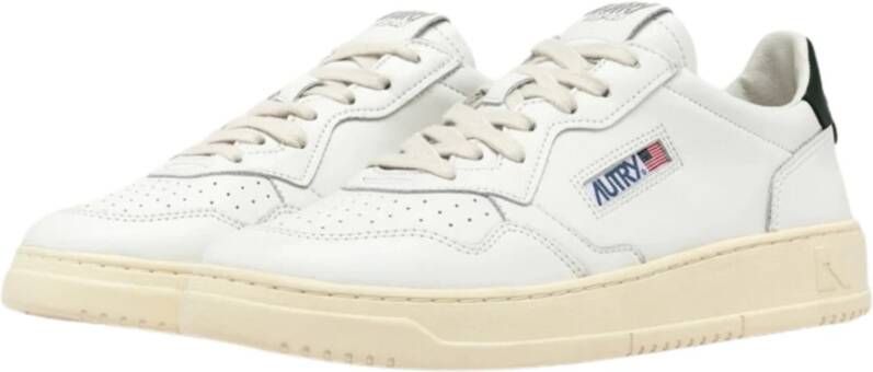 Autry Retro-geïnspireerde witte leren sneakers White Heren