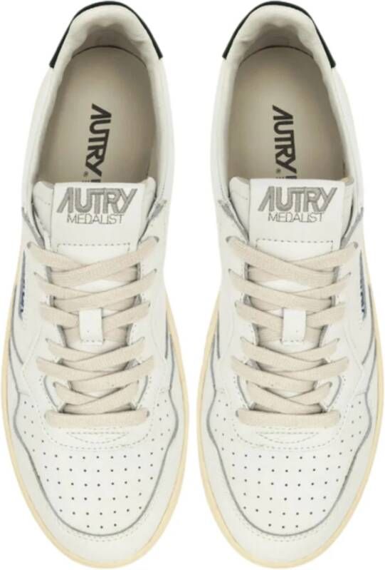 Autry Retro-geïnspireerde witte leren sneakers White Heren