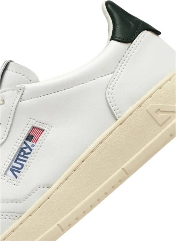 Autry Retro-geïnspireerde witte leren sneakers White Heren