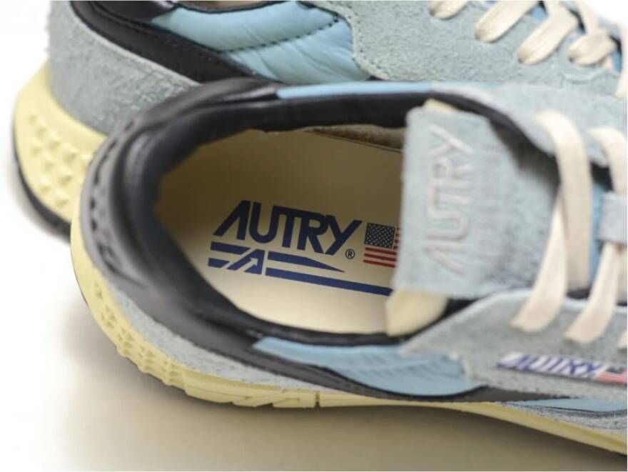 Autry Retro Suede Nylon Sneakers Blue Dames