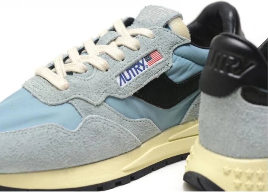 Autry Retro Suede Nylon Sneakers Blue Dames