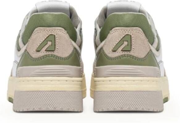 Autry Retro witte sneakers met beige en groen White Dames