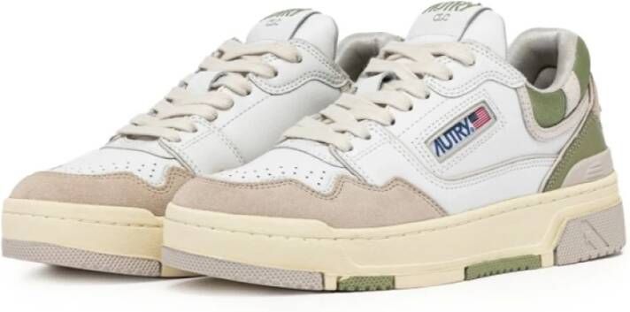 Autry Retro witte sneakers met beige en groen White Dames