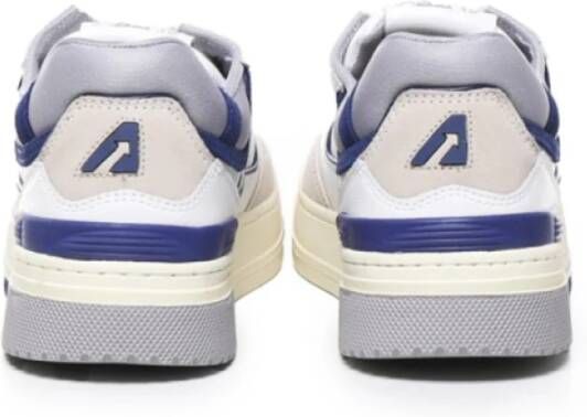 Autry Retro witte sneakers met grijze en blauwe details White Heren