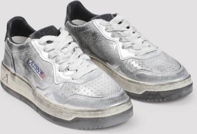 Autry Retro Zilver Zwart Sneakers Gray Dames