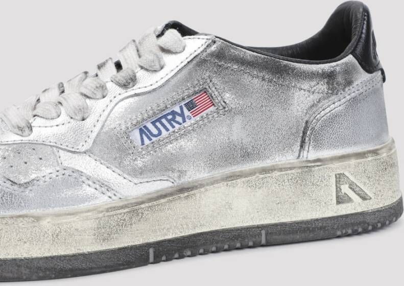 Autry Retro Zilver Zwart Sneakers Gray Dames