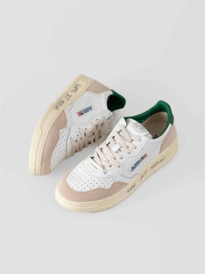 Autry Retrostijl Leren Sneakers White Heren