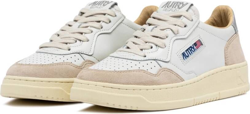 Autry Retrostijl Zilver Witte Sneakers White Dames