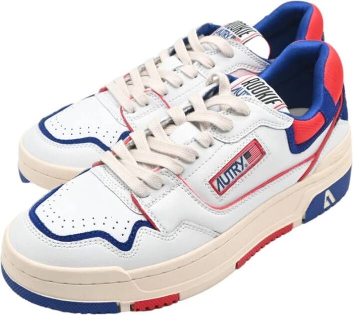 Autry Rockie Low Sneakers Wit Blauw Rood White Heren