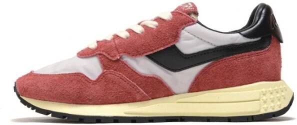 Autry Rode Kardinaal Retro Sneakers Red Heren