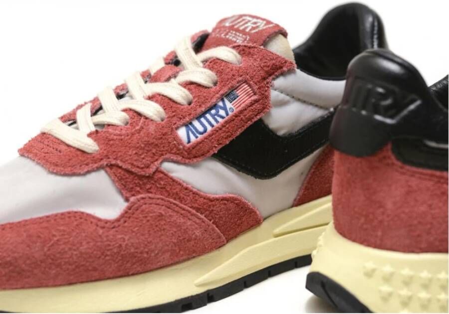 Autry Rode Kardinaal Retro Sneakers Red Heren