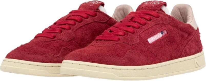 Autry Rode Platte Sneakers Urban Stijl Red Dames