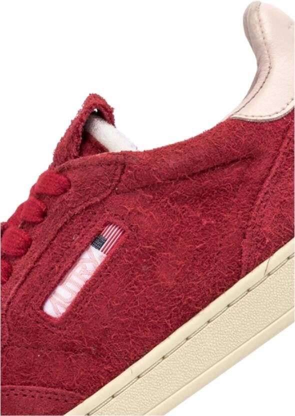 Autry Rode Platte Sneakers Urban Stijl Red Dames