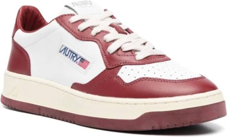 Autry Rode Sneakers met Paneeldesign Red Heren