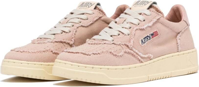 Autry Rose Delave Suede Medalist Sneakers Pink Dames