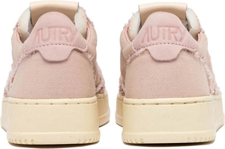 Autry Rose Delave Suede Medalist Sneakers Pink Dames