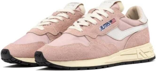 Autry Roze en witte sneakers Pink Dames