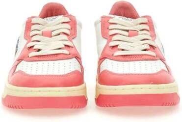 Autry Roze Leren Sneakers 1980s Design Pink Dames