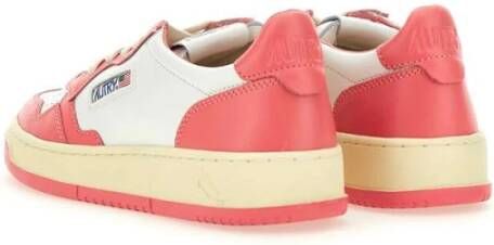 Autry Roze Leren Sneakers 1980s Design Pink Dames