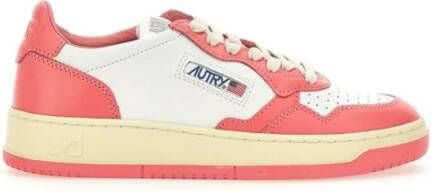 Autry Roze Leren Sneakers 1980s Design Pink Dames