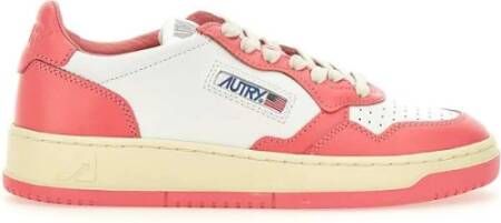 Autry Roze Leren Sneakers 1980s Design Pink Dames