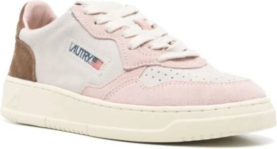 Autry Roze Sneakers met Front Lace Sluiting Multicolor Dames