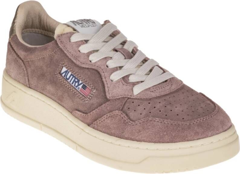 Autry Roze Suède Platte Schoenen Pink Dames