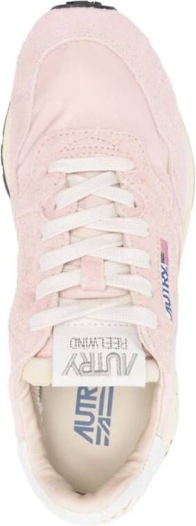 Autry Roze Veterschoenen met Logopatch Pink Dames