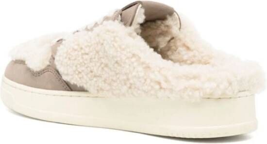 Autry Shearling Sneakers Beige Dames