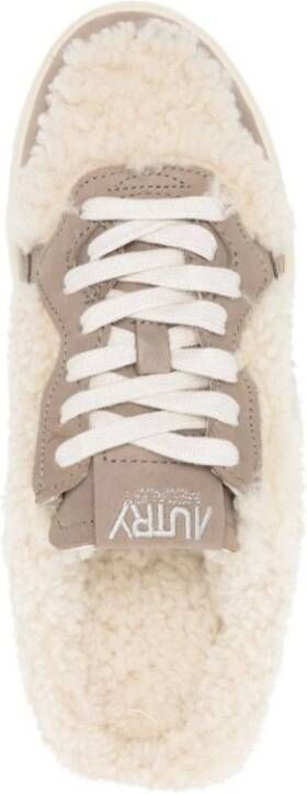 Autry Shearling Sneakers Beige Dames